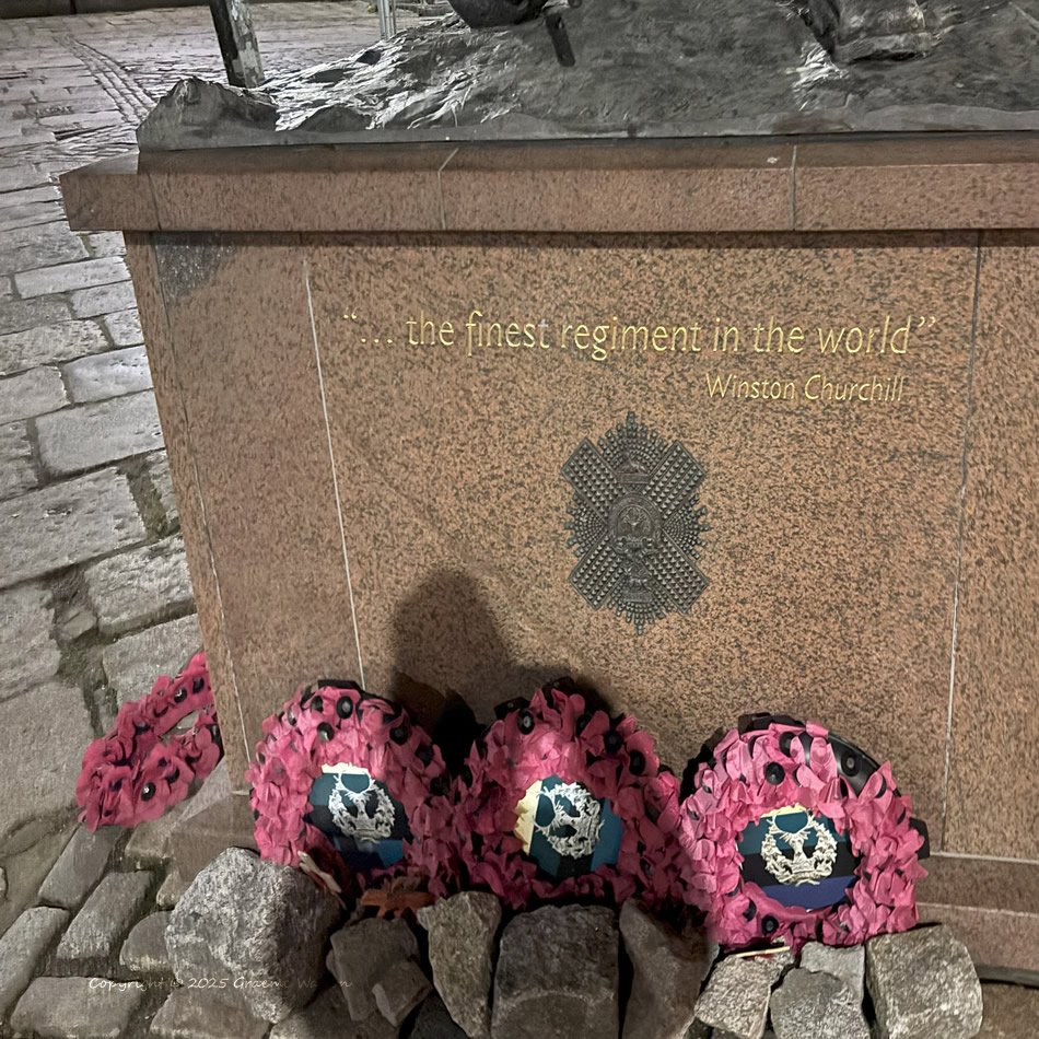 The Gordon Highlanders memorial statue in Castlegate, Aberdeen City, Scotland - Copyright &copy; 2025 Graeme Watson.