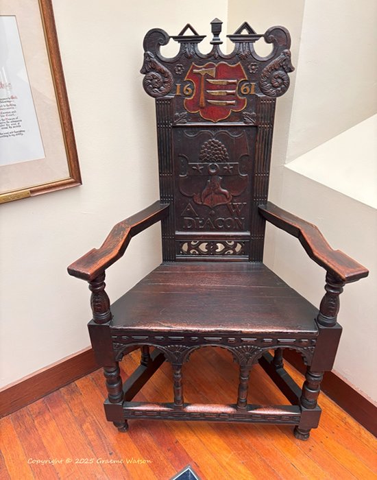 Andrew Watson of Aberdeen, Deacons Chair - Copyright &copy; 2025 Graeme Watson.